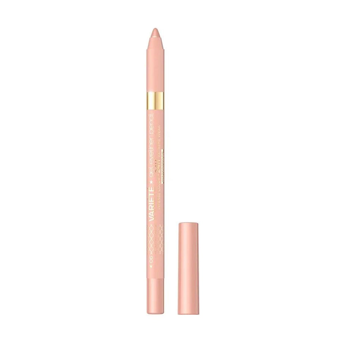 Водостійкий гелевий олівець для очей Eveline Cosmetics Variete Gel Eyeliner Pencil Waterproof, 06 Champagne, 1 г