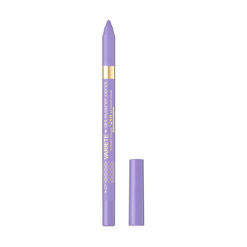 Водостійкий гелевий олівець для очей Eveline Cosmetics Variete Gel Eyeliner Pencil Waterproof 07 Lavender, 1 г